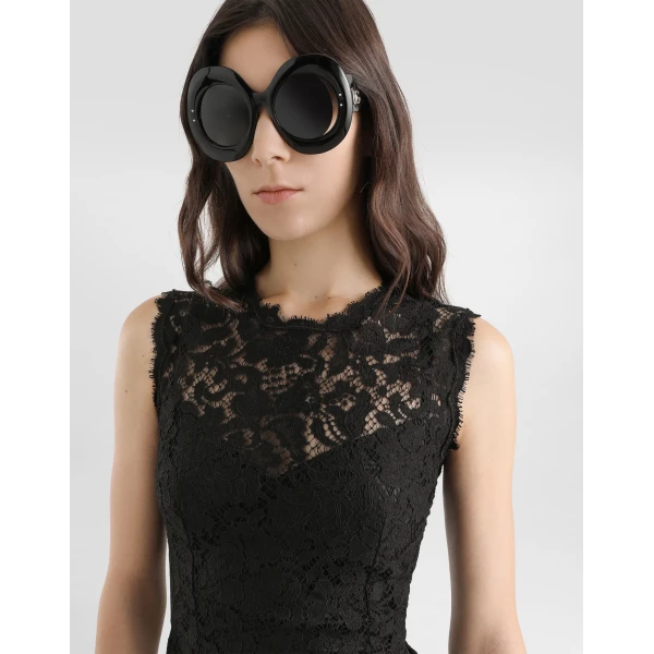 Black Dolce & Gabbana Cordonetto lace dress, view 4 | Dresses