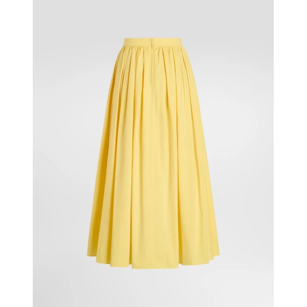 Yellow Dolce & Gabbana Cotton poplin skirt, view 2 | Skirts