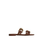 Multicolour Dolce & Gabbana Cowhide embellished flat slippers | Flip Flops & Slides