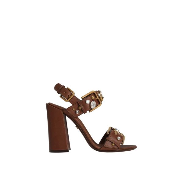 Cowhide keira sandals with embellishements