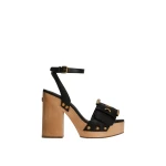 Black Dolce & Gabbana Cowhide weDGe sandals | Sandals