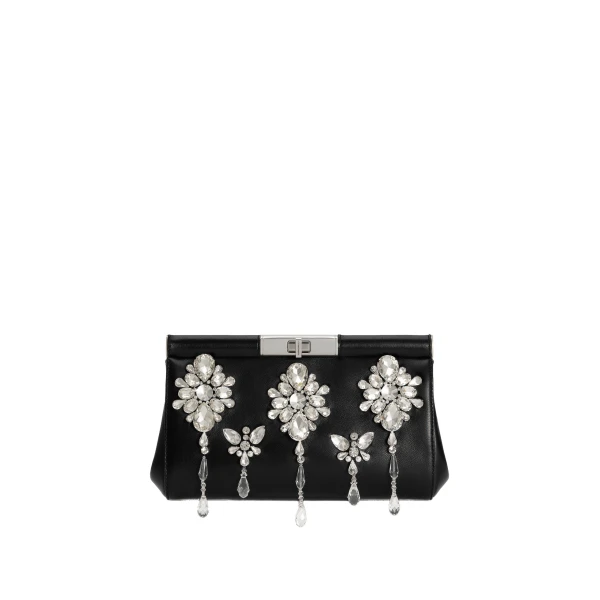 Black Dolce & Gabbana Crystal embroidered Marlene handbag | Shoulder & Crossbody Bags