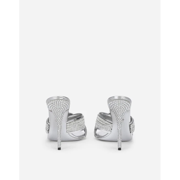 Multicolour Dolce & Gabbana Crystal mesh mules, view 3 | Mules