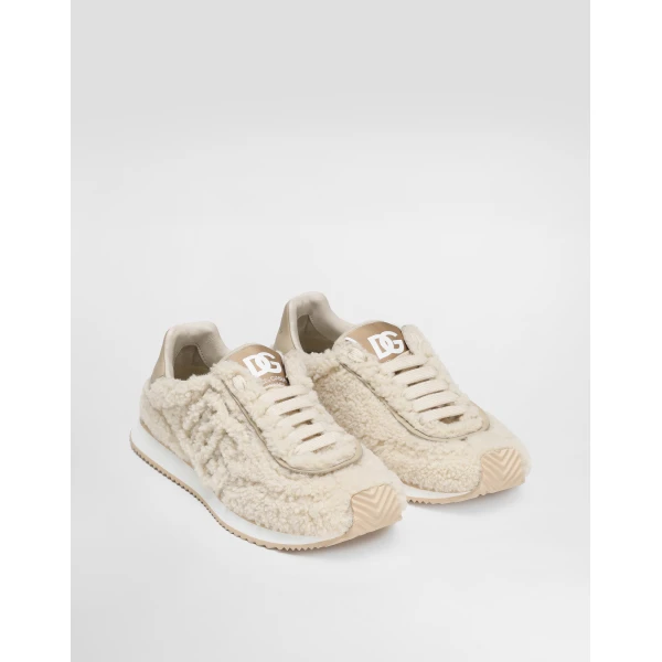 Multicolour Dolce & Gabbana DG Cushion sheepskin sneakers, view 2 | Sneakers