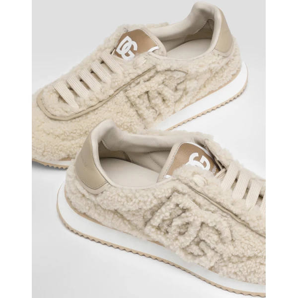 Multicolour Dolce & Gabbana DG Cushion sheepskin sneakers, view 4 | Sneakers