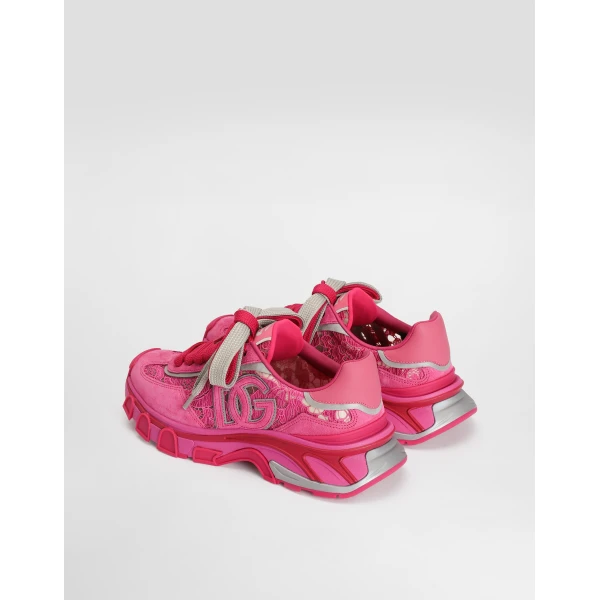 Multicolour Dolce & Gabbana DG country road fabric sneakers, view 3 | Sneakers