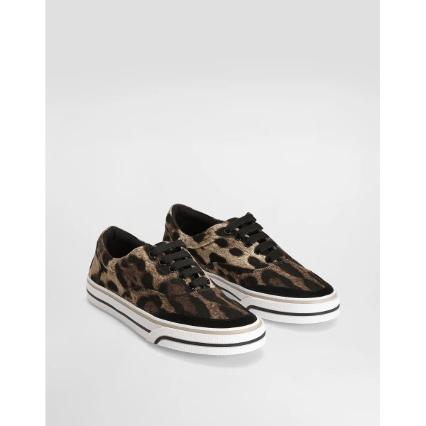 Print Dolce & Gabbana DG sailing sneakers in printed canvas, view 2 | Sneakers