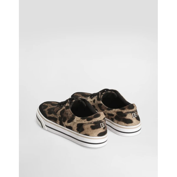 Print Dolce & Gabbana DG sailing sneakers in printed canvas, view 3 | Sneakers
