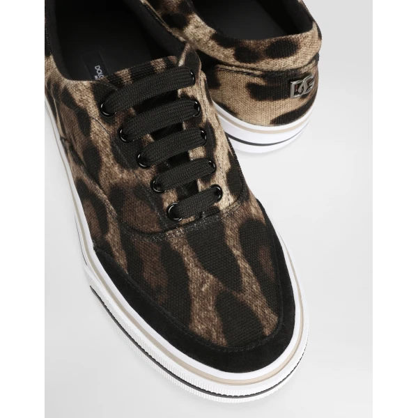 Print Dolce & Gabbana DG sailing sneakers in printed canvas, view 4 | Sneakers