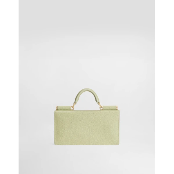 Green Dolce & Gabbana Dauphine calfskin phone bag, view 3 | Mini Bags