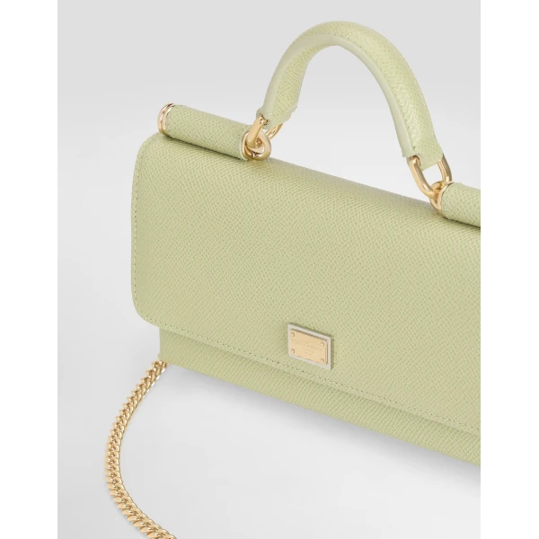Green Dolce & Gabbana Dauphine calfskin phone bag, view 5 | Mini Bags