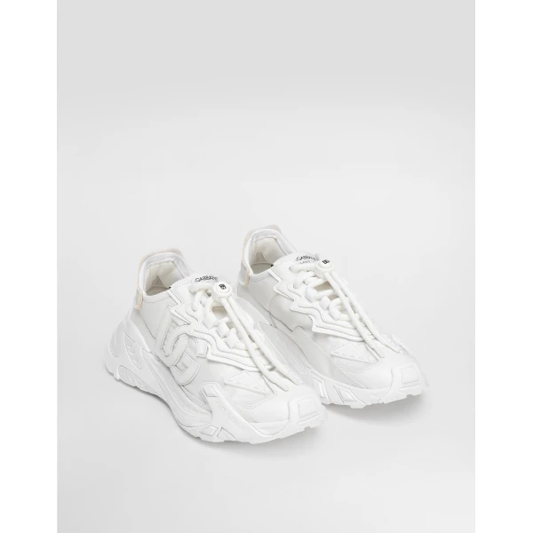 White Dolce & Gabbana Day faster viscose fabric sneakers, view 2 | Sneakers