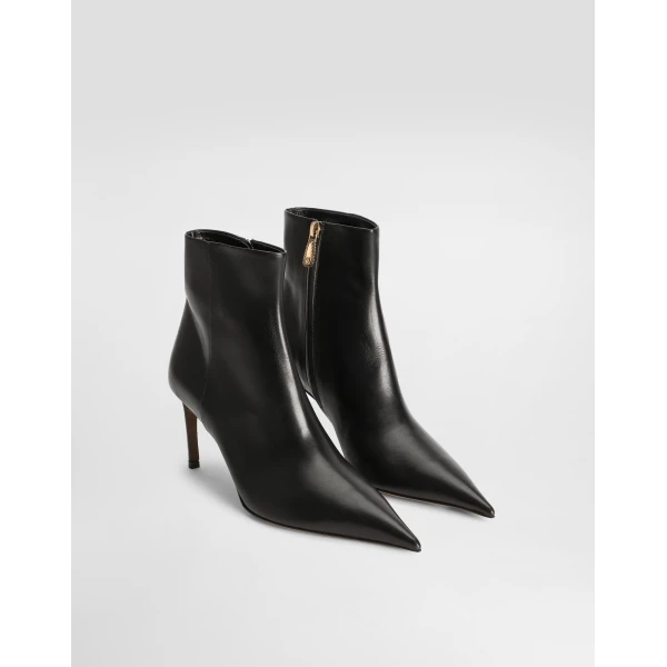 Black Dolce & Gabbana Devotion calfskin ankle boots, view 2 | Boots