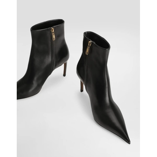 Black Dolce & Gabbana Devotion calfskin ankle boots, view 4 | Boots