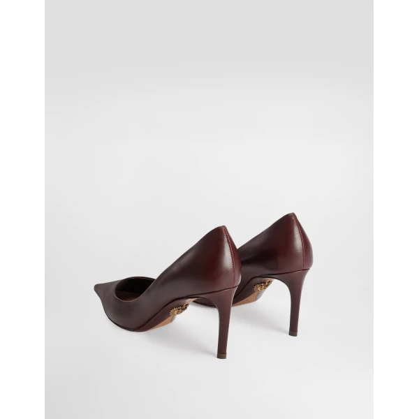 Bordeaux Dolce & Gabbana Devotion calfskin pumps, view 3 | Heels