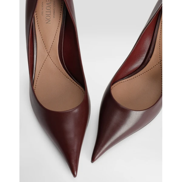 Bordeaux Dolce & Gabbana Devotion calfskin pumps, view 4 | Heels