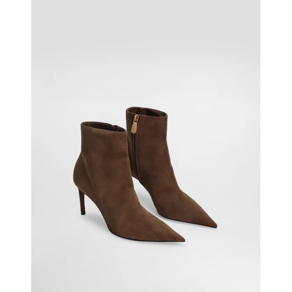 Brown Dolce & Gabbana Devotion suede ankle boots, view 2 | Boots