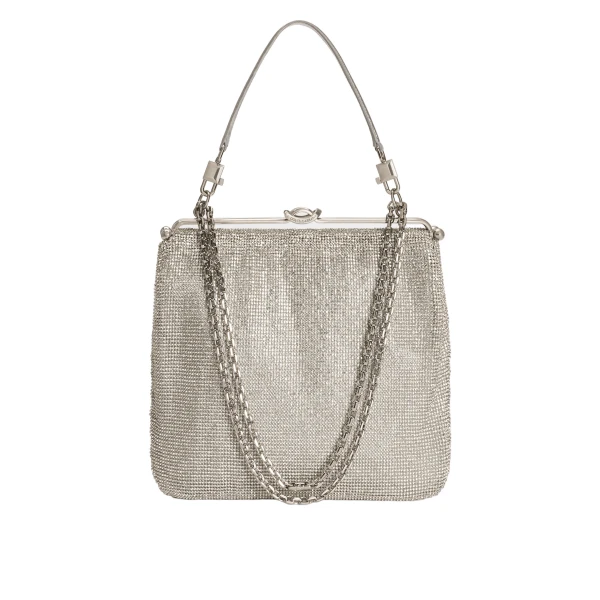 Azure Dolce & Gabbana Dina shoulder and crossbody bag in crystal mesh | Shoulder & Crossbody Bags