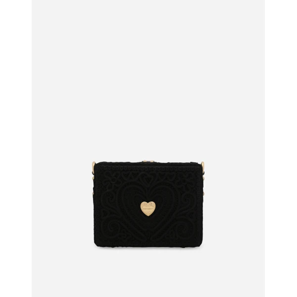Black Dolce & Gabbana Dolce Box bag with cordonetto detailing, view 4 | Totes & Top-Handle Bags