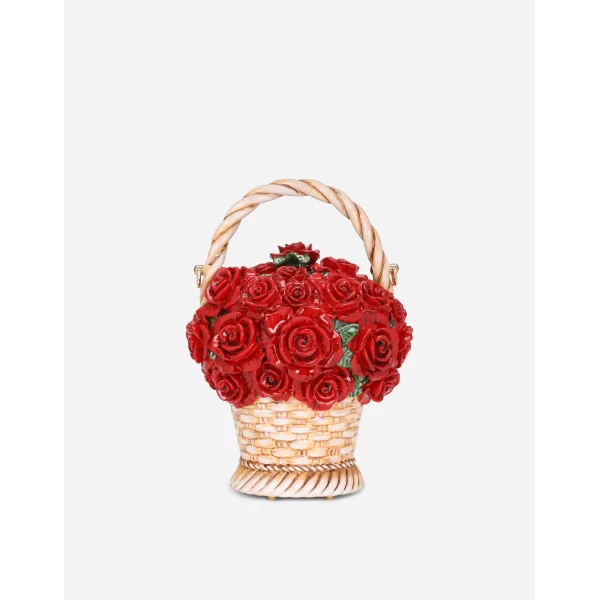 Multicolour Dolce & Gabbana Dolce Box basket handbag, view 3 | Totes & Top-Handle Bags
