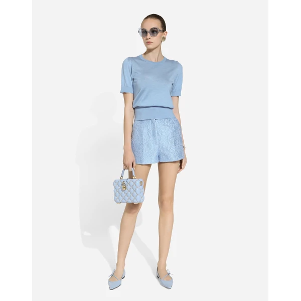 Light Blue Dolce & Gabbana Dolce Box handbag, view 2 | Totes & Top-Handle Bags