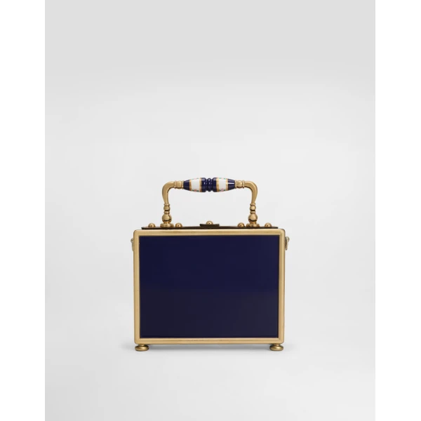 Multicolour Dolce & Gabbana Dolce Box handbag in painted wood, view 3 | Totes & Top-Handle Bags