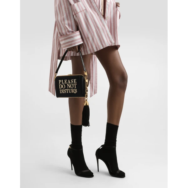 Multicolour Dolce & Gabbana Dolce box satin and laminated ayers handbag, view 2 | Totes & Top-Handle Bags