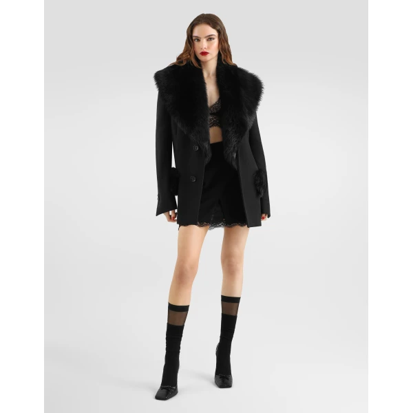 Black Dolce & Gabbana Double crêpe wool skirt, view 2 | Skirts