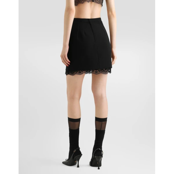 Black Dolce & Gabbana Double crêpe wool skirt, view 5 | Skirts