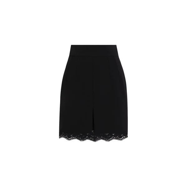 Black Dolce & Gabbana Double crêpe wool skirt | Skirts