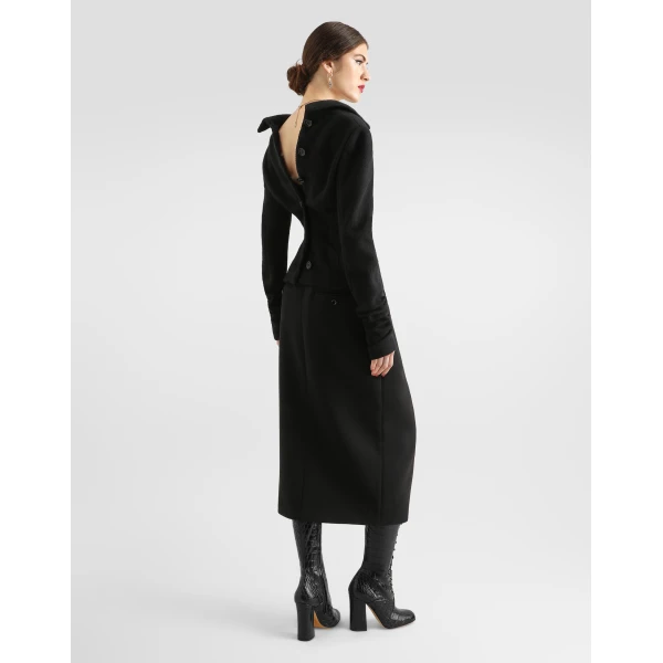 Black Dolce & Gabbana Double wool crêpe skirt, view 3 | Skirts