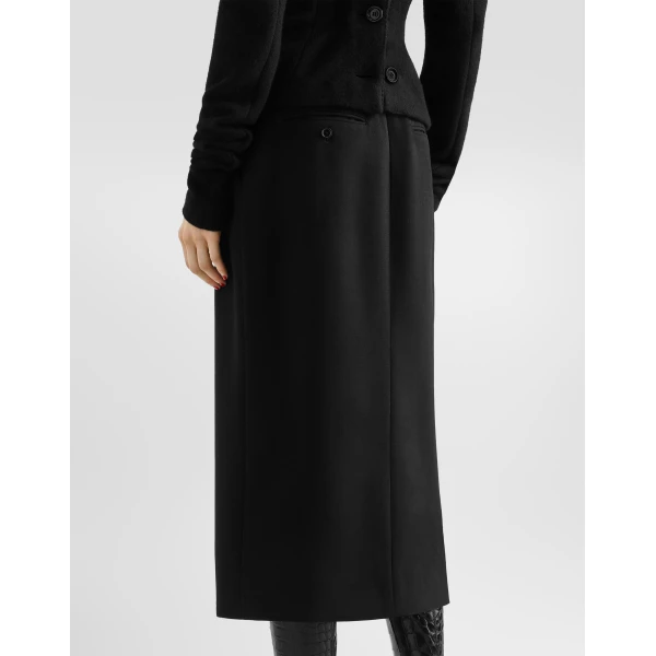 Black Dolce & Gabbana Double wool crêpe skirt, view 5 | Skirts