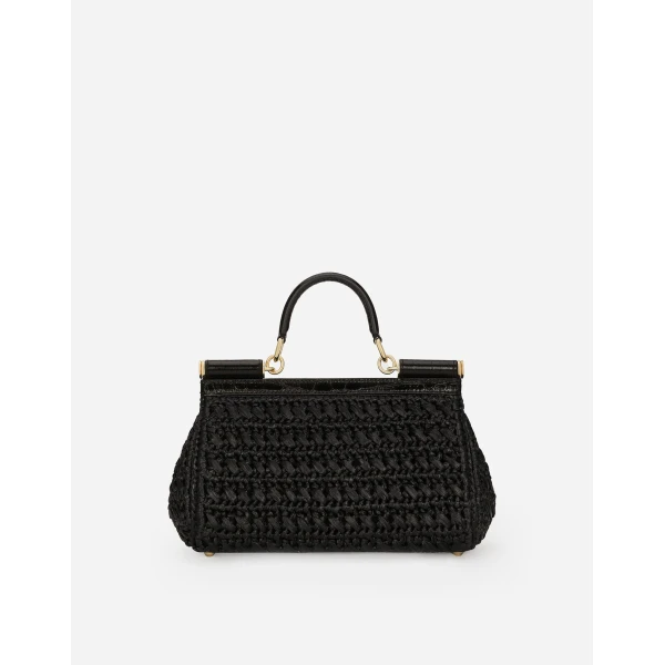 Black Dolce & Gabbana Elongated Sicily handbag, view 3 | Totes & Top-Handle Bags