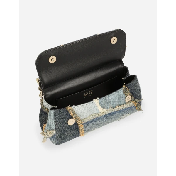 Blue Dolce & Gabbana Elongated medium Sicily handbag, view 4 | Totes & Top-Handle Bags