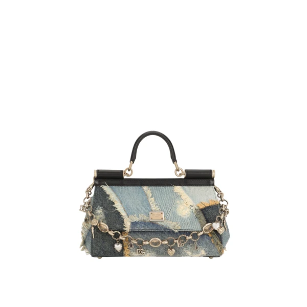 Blue Dolce & Gabbana Elongated medium Sicily handbag | Totes & Top-Handle Bags