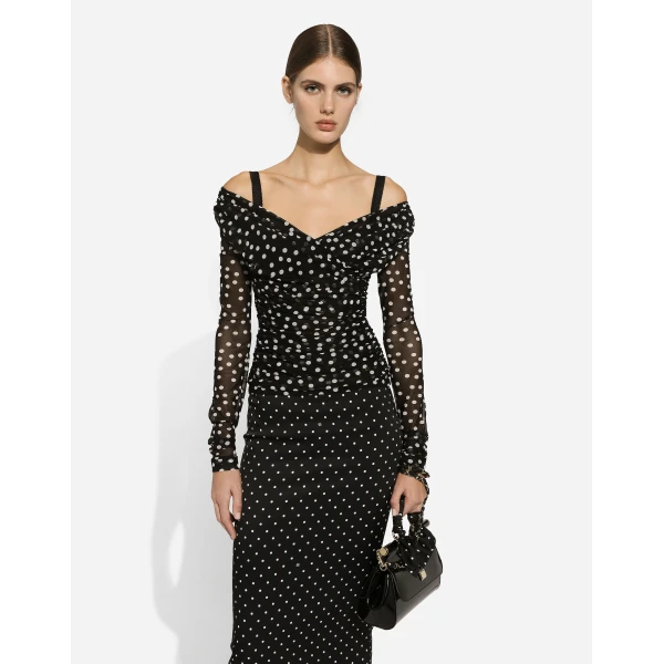 Black Dolce & Gabbana Elongated medium Sicily handbag in polished calfskin, view 2 | Totes & Top-Handle Bags
