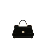 Black Dolce & Gabbana Elongated medium Sicily handbag in polished calfskin | Totes & Top-Handle Bags