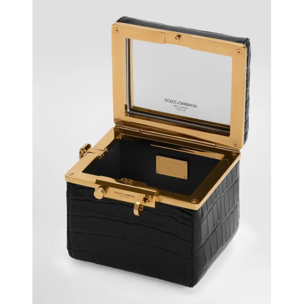 Black Dolce & Gabbana Eva box bag, view 6 | Totes & Top-Handle Bags