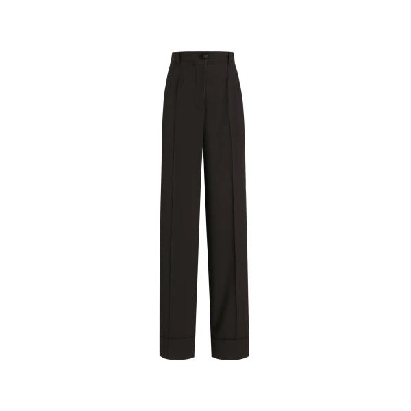 Flared woolen pants