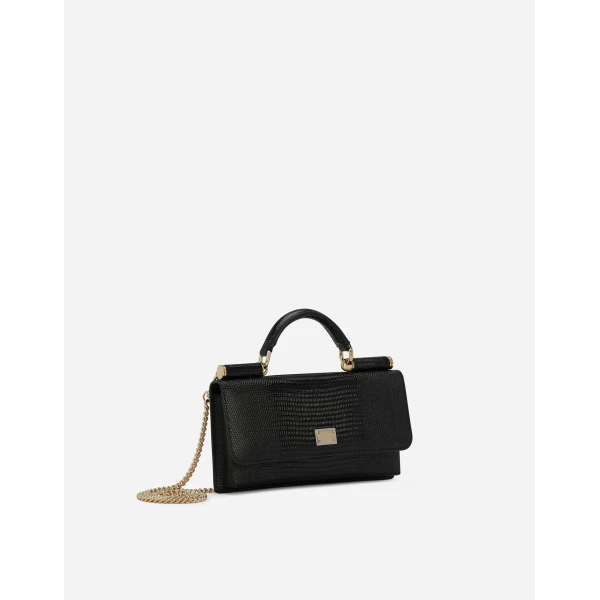 Black Dolce & Gabbana Iguana-print mini bag, view 2 | Wallets & Purses