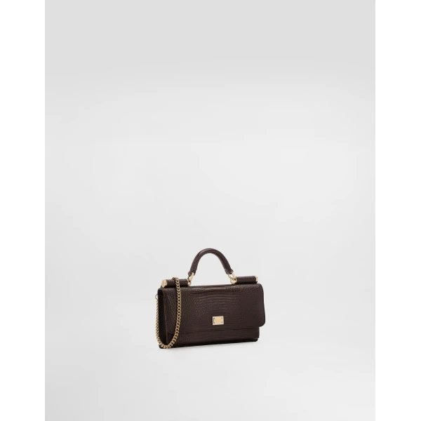 Bordeaux Dolce & Gabbana Iguana-print mini bag, view 3 | Wallets & Purses