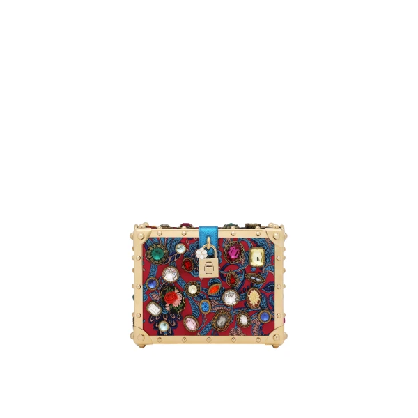 Jacquard Dolce Box bag with embroidery