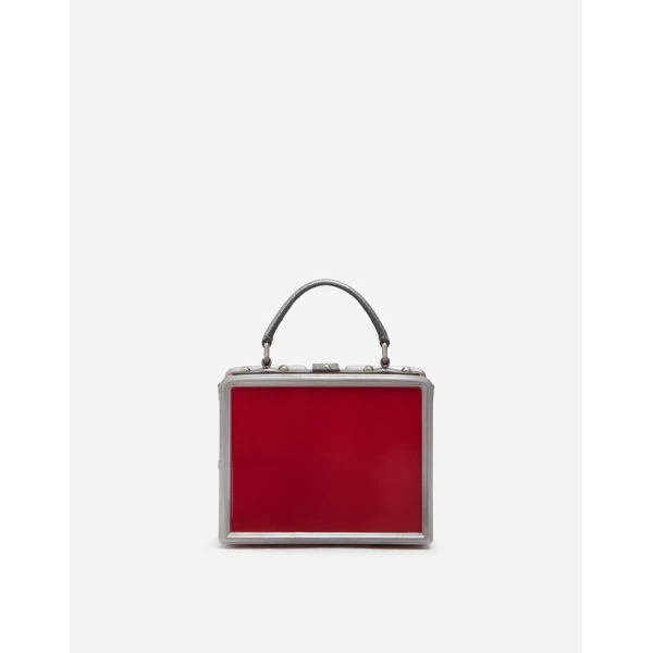 Silver Dolce & Gabbana Juke-box Dolce Box bag, view 3 | Totes & Top-Handle Bags