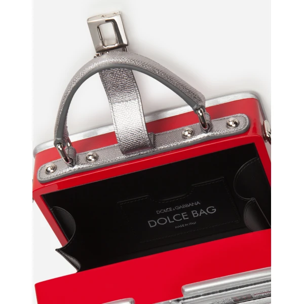 Silver Dolce & Gabbana Juke-box Dolce Box bag, view 4 | Totes & Top-Handle Bags