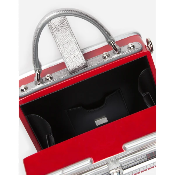 Silver Dolce & Gabbana Juke-box Dolce Box bag, view 5 | Totes & Top-Handle Bags