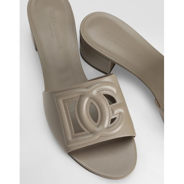 Beige Dolce & Gabbana Karol smooth calfskin mules, view 4 | Mules