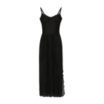 Black Dolce & Gabbana Lace calf-length slip dress | Midi Dresses