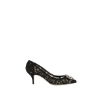 Black Dolce & Gabbana Lace rainbow pumps with brooch detailing | Heels