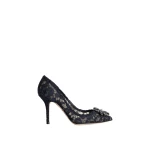 Blue Dolce & Gabbana Lace rainbow pumps with brooch detailing | Heels
