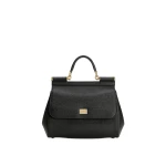 Black Dolce & Gabbana Large Sicily handbag in dauphine calfskin | Totes & Top-Handle Bags
